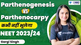 Parthenogenesis Vs Parthenocarpy  कभी नहीं भूलेगा  Dr Gargi Singh [upl. by Zane]