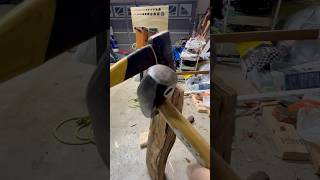 Firewood splitting process with hammer and simple iron rack [upl. by Groveman522]