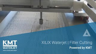 Xilix Systems Waterjet Machine  Cutting Pleated Paper Filters for Respirators [upl. by Aiuqat]