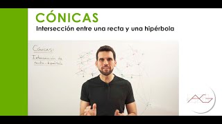 Cónicas Intersección entre una recta y una hipérbola [upl. by Stargell811]