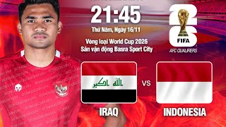 Indonesia vs Iraq live World Cup 2026 qualifying round  World Cup 2026 [upl. by Oriana]