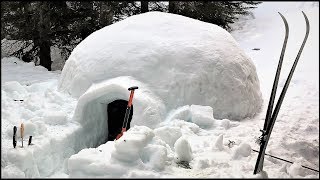 How to build an igloo for overnight snow camping [upl. by Lonergan435]