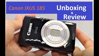 Unboxing and Reviewing Canon IXUS 185 Digital Camera  Black [upl. by Navnod]