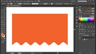 How to Create a Wavy Edge in Adobe Illustrator  Quick Tips [upl. by Naelopan111]