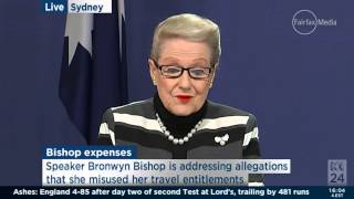 Bronwyn Bishop quotThe biggest apology one can make is to repay the moneyquot [upl. by Elleon271]