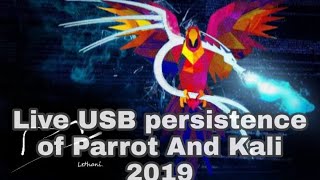 Create a persistent Kali Linux Parrot OS USB Drive 2019 [upl. by Glennie]