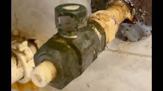 How to Loosen Rusted Lock Tight Faucet Supply Nut [upl. by Crooks]