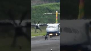 InterCaribbean  ATR 42500 Departure  Dominica 🇩🇲 aviation atr atr42 [upl. by Felicie]