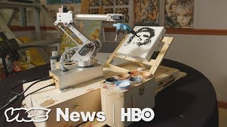 Pindar Van Arman Is Teaching Robot Artists To Paint Like Humans HBO [upl. by Letram]