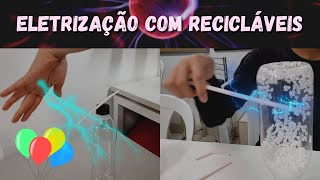 Experiências de eletrização por atrito [upl. by Ayekel]