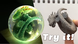 Make one Easy Dinosaur egg Resin Craft Sphere Mold [upl. by Oralee]