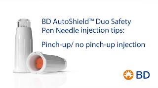 BD AutoShield™ Duo Safety Pen Needle Injection Tips Pinchupno pinchup injection [upl. by Aufmann487]