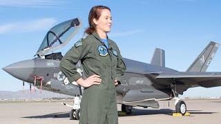 US Navy F35 and FA18 Female Fighter Pilots [upl. by Aihseya]