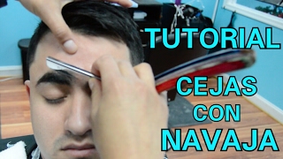 TUTORIAL CEJAS CON NAVAJA [upl. by Idelle]