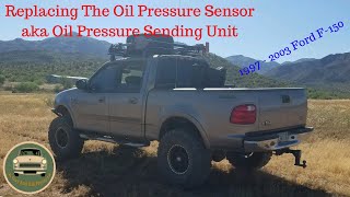 How To Change F150 Oil Pressure Sensor aka Oil Pressure Sending Unit [upl. by Maxia873]