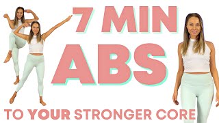 7 Minute Standing Abs Workout  Work your Waist Abs and Core  No Repeats amp No Equipment [upl. by Hanimay]