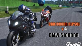 BMW S1000RR vs CBR1000RR REPSOL RACHA E CORRIDA QUEM LEVOU   RIDE 2 [upl. by Behlke769]