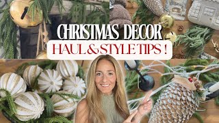 CHRISTMAS HAUL AND STYLE WITH ME  WALMART amp AMAZON HOLIDAY DECOR  CHRISTMAS DECOR STYLE TIPS [upl. by Eesdnil606]