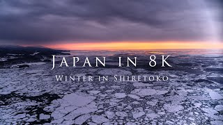 Japan in 8K Winter in Shiretoko世界自然遺産北海道知床半島 [upl. by Asselim442]