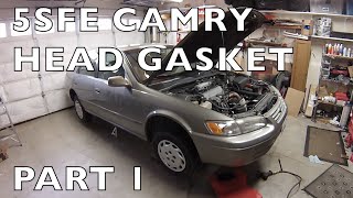 How to Replace Head Gasket 19972001 Toyota Camry 5SFE Part 1 [upl. by Fidellas159]