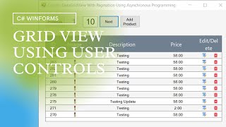 Data Grid View Using Custom User Controls  C Winforms [upl. by Ferino124]