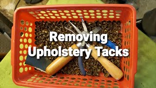 How to Remove Upholstery Tacks from Furniture  Upholstery [upl. by Ahsert]