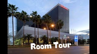 Hilton Hotel at LAX Airport  Room Tour [upl. by Ihab]