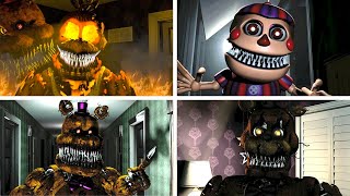 FNaF All Nightmares Characters Voice Lines Animated [upl. by Carl]