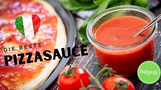 BESTE Pizzasauce  original italienisches Rezept aus 4 Zutaten 🍕🇮🇹 [upl. by Folly173]