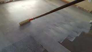 How to put glue and installation carpet tile [upl. by Odnalro]