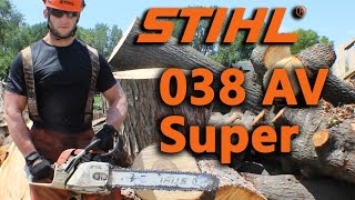 Stihl 038 AV Super quick overview [upl. by Nosa]