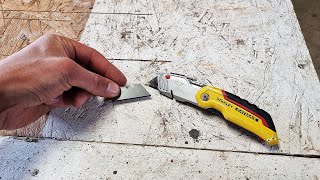 How To Change The Blade On A Stanley Fatmax Knife [upl. by Elephus]