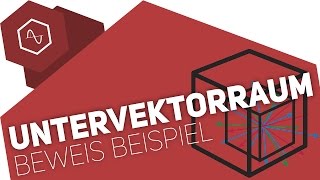 Ist das Bild ein Untervektorraum  Untervektorraum Beweis Beispiel [upl. by Ateval]