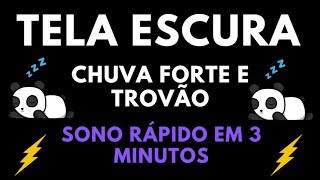 Adormecer Rápido em 3 Minutos com Chuva Torrencial no Telhado e Sons de Trovão Poderosos à Noite [upl. by Marlee]