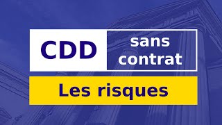 CDD SANS CONTRAT  ILLÉGAL [upl. by Ginnifer401]