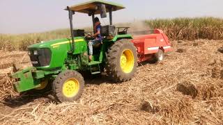 Sugarcane leaf collection and packing machine by tractor operated HD Quality [upl. by Idnal]