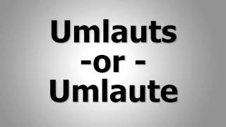 Pronunciation German umlautsDeutsche Umlaute [upl. by Zendah]