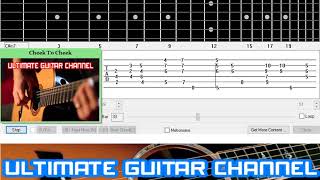 Guitar Solo Tab Cheek To Cheek [upl. by Happ]