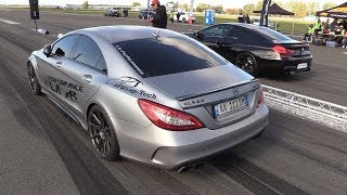 BRABUS Mercedes CLS63 S AMG vs 740HP BMW M6 F12 HPT [upl. by Anattar]