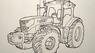 How to Draw a John Deere Tractor [upl. by Eirrol99]