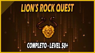 TIBIA  LIONS ROCK QUEST COMPLETA  MONTARIA NOBLE LION  OBTER O THE LIONS HEART [upl. by Nylinnej595]