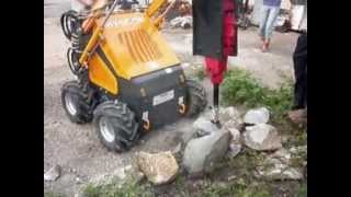 HYSOON HY380 MINI SKID STEER LOADER WITH HYDRAULIC BREAKER [upl. by Sugihara]