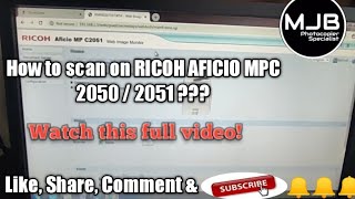 How to use SCANNER on RICOH AFICIO MPC 2051 [upl. by Eitra]