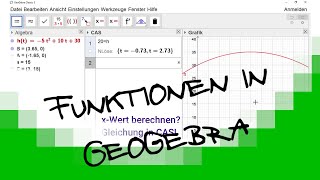 Funktionen in Geogebra  Grundlagen [upl. by Eirellam]