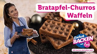 BratapfelChurros Waffeln  Churros mal anders  Rezepte für Lidl von Sallys Welt [upl. by Lledra]