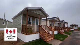 Nova Scotia opens tiny home community to address homelessness [upl. by Gainer782]