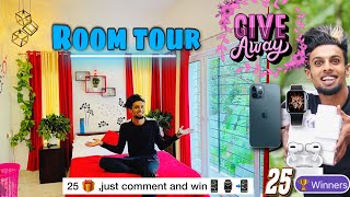 MY ROOM TOUR  GIVEAWAY 🎁📱⌚️  Manavalan Media [upl. by Narut]