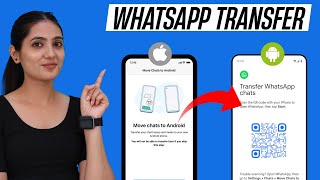 How to Transfer WhatsApp DataMessages From iPhone to Android In 2024 100 Free [upl. by Leinahtan]