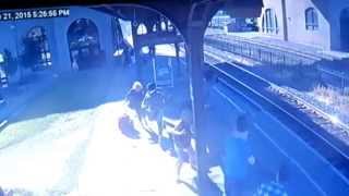 New Video of Runaway Rail Car Crash in Utica [upl. by Macmahon]