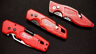 Milwaukee FastBack 1901 1502 and 1540 EDC Utility Knives Compared [upl. by Whitman744]